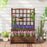 Raised Garden Bed with Trellis 2-tier Wood Planter Box with Drainage Holes-Rustic Brown