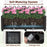 PE Rattan Raised Garden Bed with Trellis Planter Box for Climbing Plants-Brown
