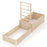 Raised Garden Bed with Trellis 87 Inch Wooden Elevated Planter with 2 Planter Boxes-Natural