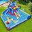 Rocket Theme Inflatable Water Slide Park with 1100W Blower