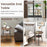 2-Tier Round End Table Set of 2 with Open Shelf and Triangular Metal Frame-Walnut