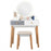 Makeup Dressing Table with 4 Drawers and Lighted Mirror