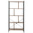 4-Tier Industrial Freestanding Bookshelf with Metal Frame