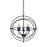 20 Inch 5 Lights Metal Chandelier with Pivoting Interlocking Rings