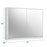 2-Door Wall-Mounted Bathroom Mirrored Medicine Cabinet