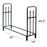 4 Feet Outdoor Heavy Duty Steel Firewood Wood Storage Rack