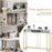 Narrow Long Sofa Table for Living Room-White