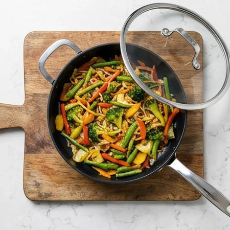 Ceramic Nonstick Sauté Pan with Lid, 4-Qt