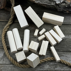 Set of 18 Assorted Linden Wood Carving Blanks