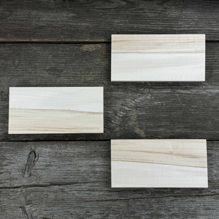 Set of 3 Flat Linden Wood Carving Blanks