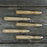 Set of 5 Ash Wood Handles for Chisels and Gouges with Aluminum Rings