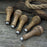 Set of 5 Ash Wood Replacement Handles with Aluminum Rings