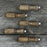 Set of 5 Ash Wood Tool Handles with Aluminum Rings