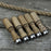 Set of 5 Ash Wood Tool Handles with Aluminum Rings