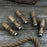 Set of 5 Ash Wood Tool Handles with Aluminum Rings
