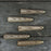 Set of 5 Tapered Ash Wood Handles with Brass Rings