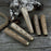 Set of 5 Tapered Ash Wood Handles with Brass Rings