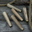 Set of 5 Tapered Ash Wood Handles with Brass Rings