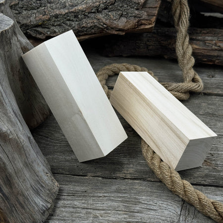 Set of 6 Large Linden Wood Carving Blanks