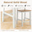 Set of 2 Counter Bar Stool with Inclined Backrest and Footrest-Gray