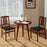 Set of 2 Foldable Upholstered Kitchen Chairs with Padded Seat-Brown