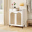 2-Door Shoe Rack Organizer with Drawer and 6 Removable Shelves-White