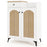 2-Door Shoe Rack Organizer with Drawer and 6 Removable Shelves-White