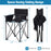 Portable 38 Inch Oversized High Camping Fishing Folding Chair