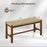 40 Inch Long Wood Bench with Solid Rubber Wood Frame-Walnut