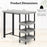 43.5 Inch Outdoor Bar Table with Tempered Glass Top