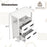 24 Inch Floor Cabinet with 2 Open Compartments and 2 Drawers-White