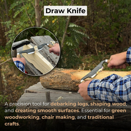 Small Curved Drawknife (Push/Pull), 10.5 cm (4.13 inches)