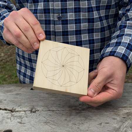 Small Linden Wood Carving Board with Pre-Drawn Pattern