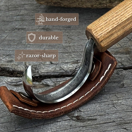 Spoon Carving Hook Knife – Large Radius Curve 5.5 cm (2.17 inches)