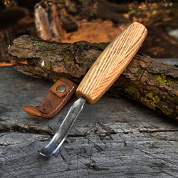 Spoon Carving Hook Knife – Long Curved Blade 7 cm (2.7 inches)