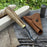 Spoon Carving Hook Knife with Leather Sheath, Blade 3.5 cm (1.38 inches)