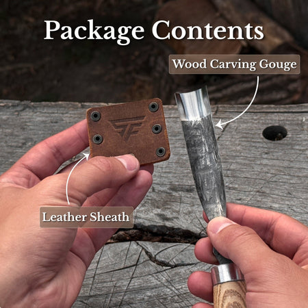 Straight Gouge (Rounded Chisel), 10 - 45 mm (0.4 - 1.8 inches)