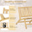Teak Wood Outdoor Reclining Chair with Comfortable Backrest