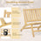 Teak Wood Outdoor Reclining Chair with Comfortable Backrest