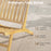 Teak Wood Outdoor Reclining Chair with Comfortable Backrest