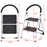 2.75 Feet Folding Step Stool with Iron Frame and Anti-Slip Pedals