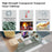 42 x 19.7 Inch Clear Tempered Glass Coffee Table with Rounded Edges-Transparent