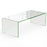 42 x 19.7 Inch Clear Tempered Glass Coffee Table with Rounded Edges-Transparent