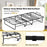 Twin Size Folding Bed with Memory Foam Mattress and Heavy-duty Metal Frame