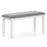 Upholstered Bedroom Bench with Padded Seat and Solid Wood Legs-Gray