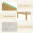Fabric Dresser with 6 Drawers with 6 Folding Fabric Bins for Bedroom Living Room-Natural