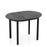 43 Inch Wooden Dining Table with Rubber Wood Legs for 2-4 People-Black