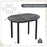 43 Inch Wooden Dining Table with Rubber Wood Legs for 2-4 People-Black