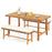 3-Piece Patio Dining Set for 4 People Farmhouse Furniture