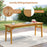 3 Pieces Patio Dining Set Acacia Wood Outdoor Rectangular Picnic Table and 2 Benches